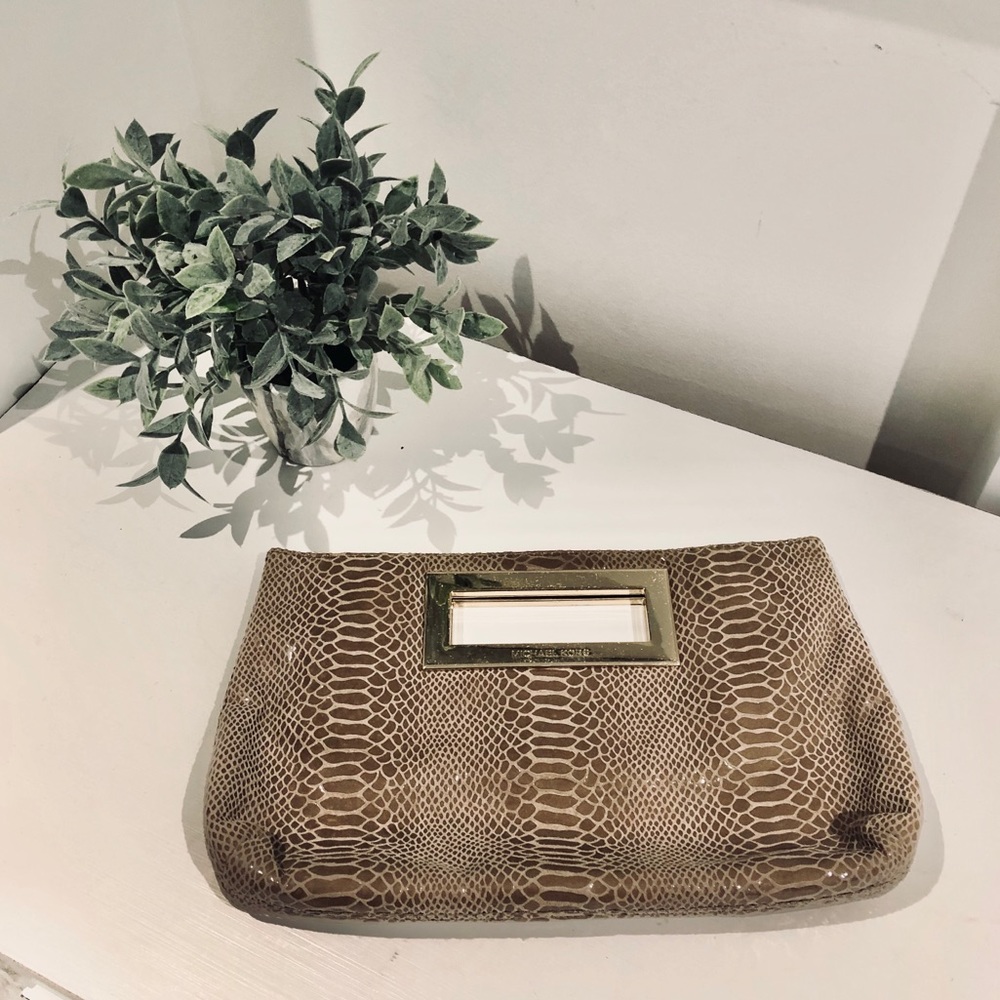 Michael Kors Snakeskin Clutch